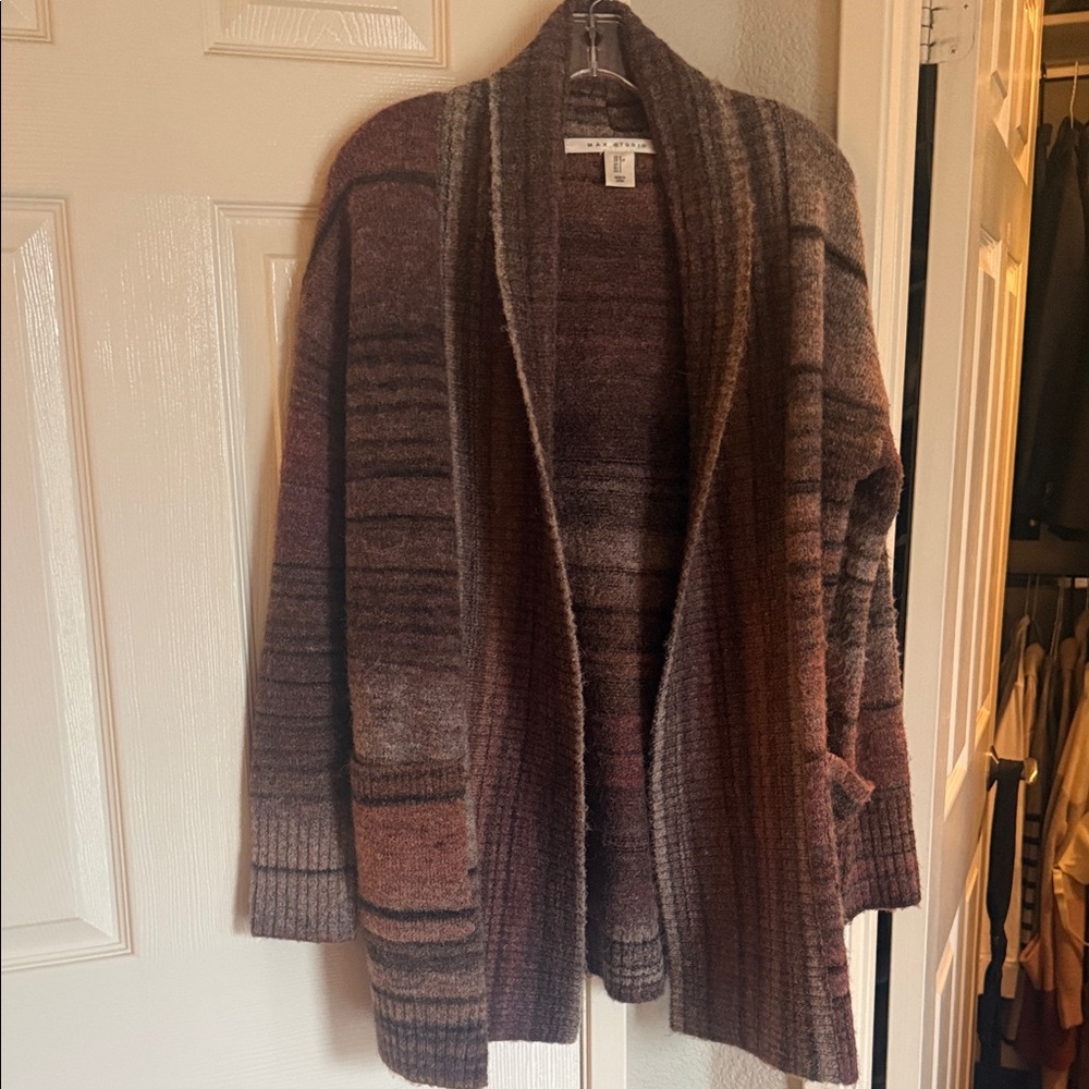 Max Studio Multicolor Striped Cardigan